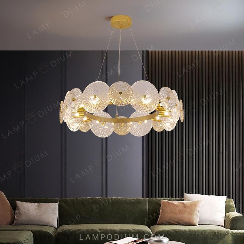 Circular chandeliers and lamps CLARA