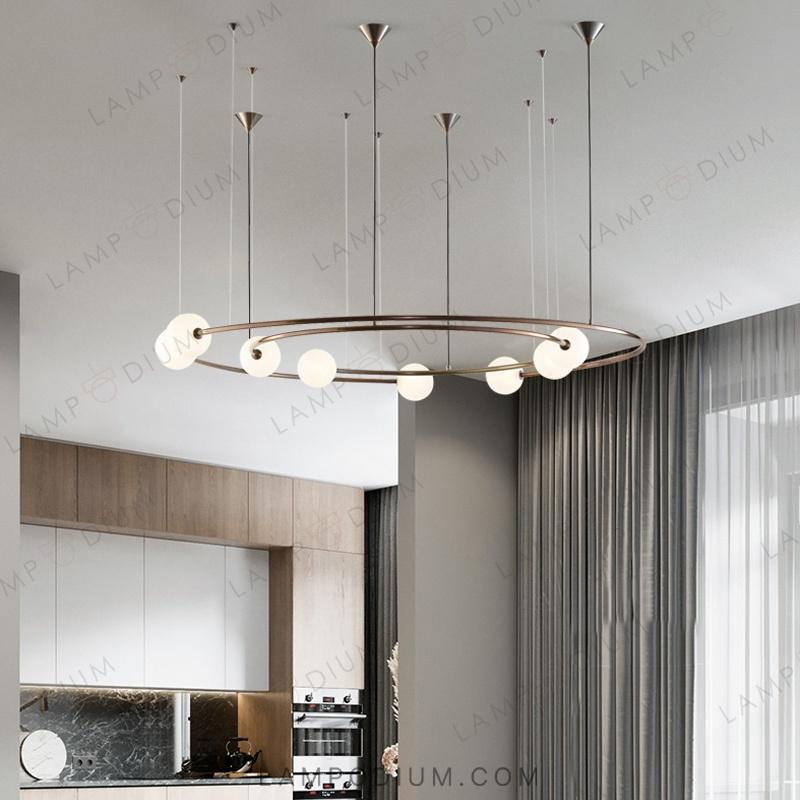 Circular chandeliers and lamps CONCENT