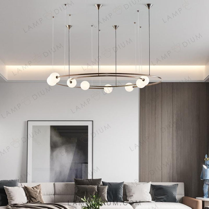 Circular chandeliers and lamps CONCENT