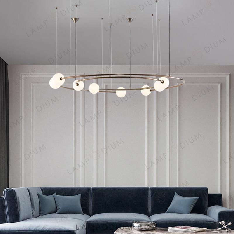 Circular chandeliers and lamps CONCENT