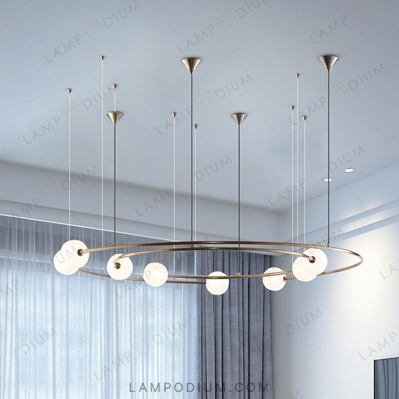 Circular chandeliers and lamps CONCENT