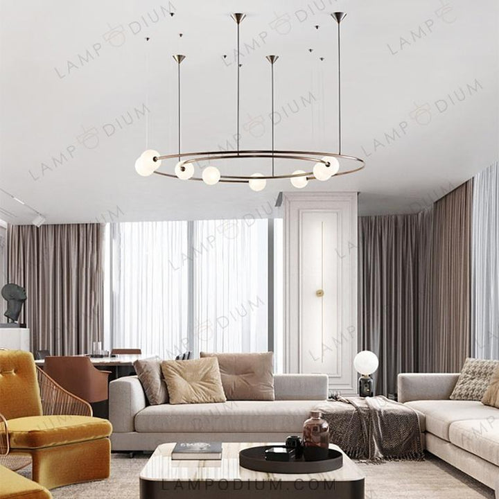 Circular chandeliers and lamps CONCENT