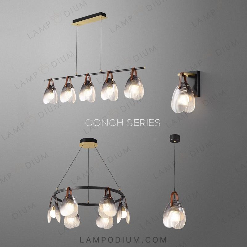 Circular chandeliers and light fixtures CONCH CH