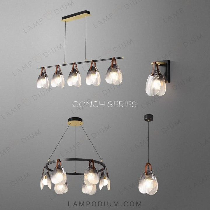 Circular chandeliers and light fixtures CONCH CH