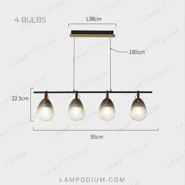 Linear, row luminaire CONCH L