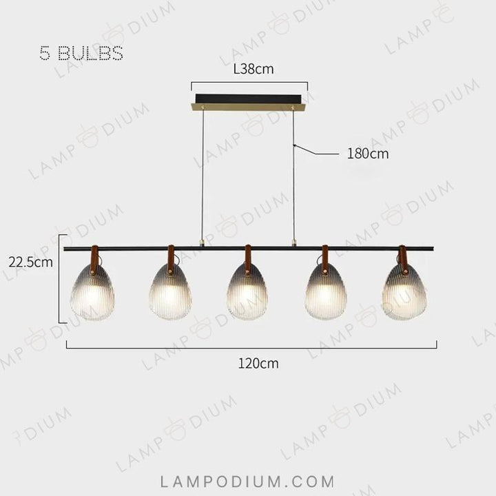 Linear, row luminaire CONCH L