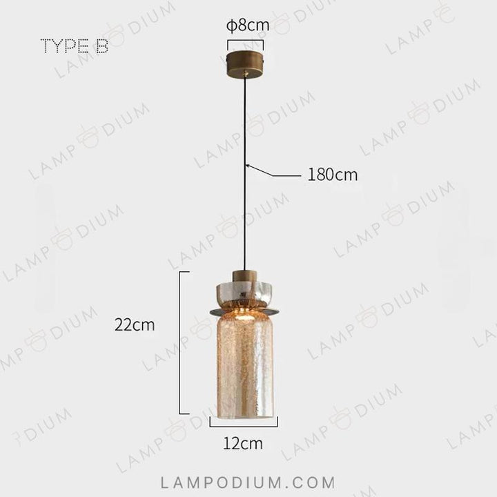 Hanging light fixture CRISPIN