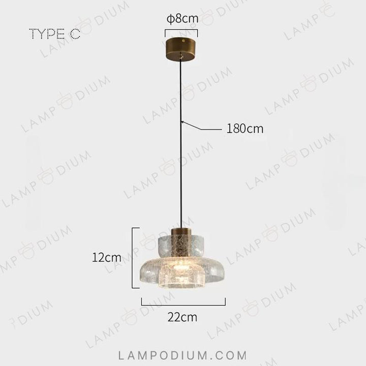 Hanging light fixture CRISPIN