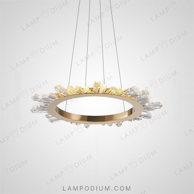 Circular chandeliers and lamps CRISSY