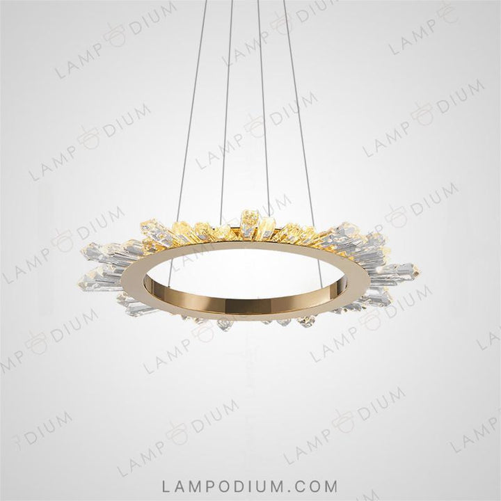 Circular chandeliers and lamps CRISSY