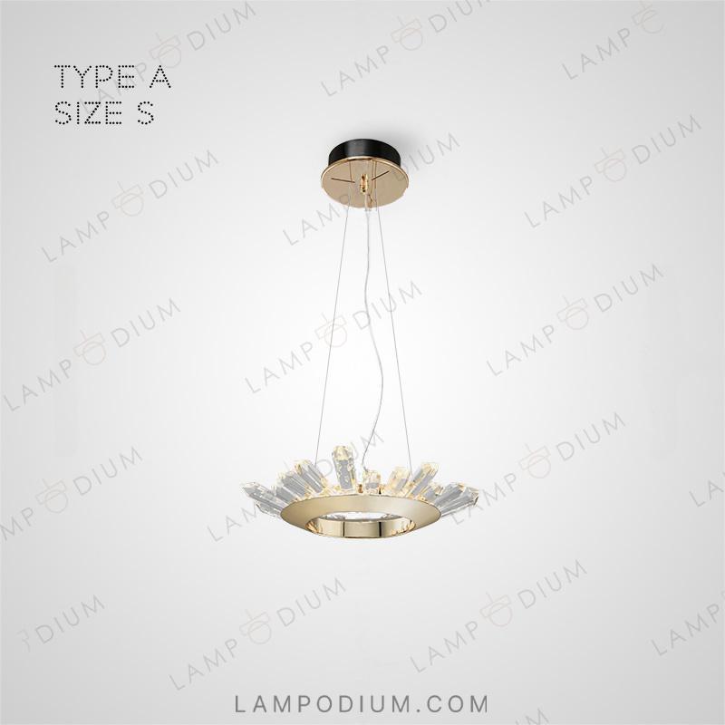 Circular chandeliers and lamps CRISSY