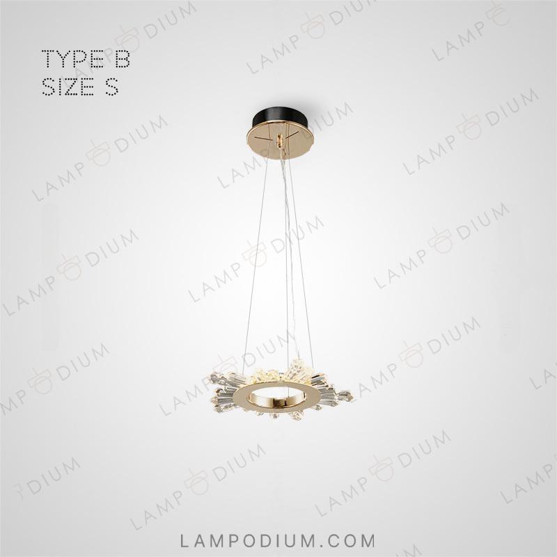 Circular chandeliers and lamps CRISSY