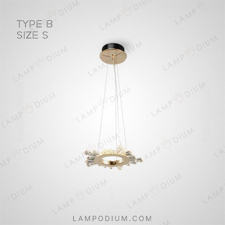 Circular chandeliers and lamps CRISSY