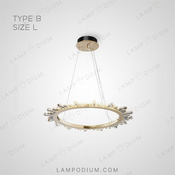 Circular chandeliers and lamps CRISSY