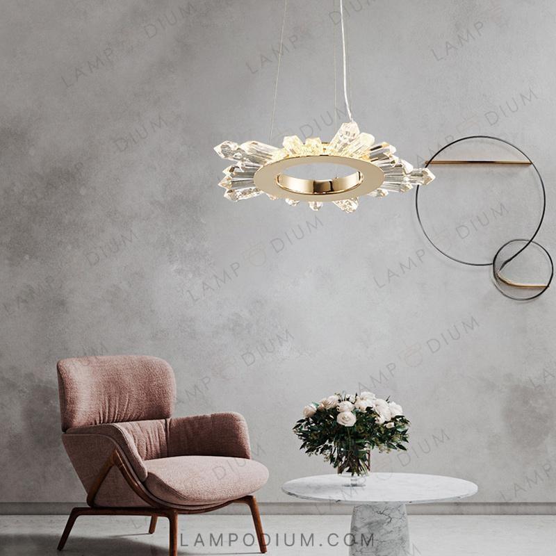 Circular chandeliers and lamps CRISSY