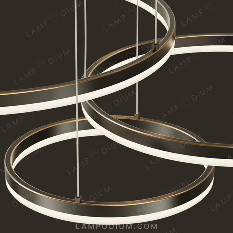 Ring chandeliers and ceiling lights CRUISE BLACK LUX