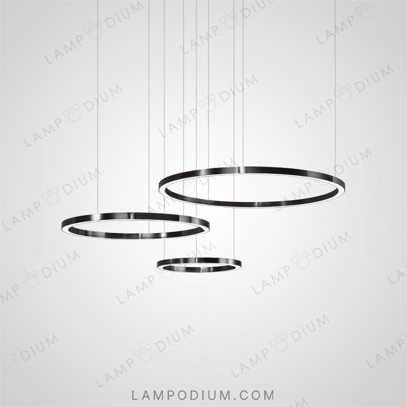 Circular chandeliers and light fixtures CRUISE BLACK