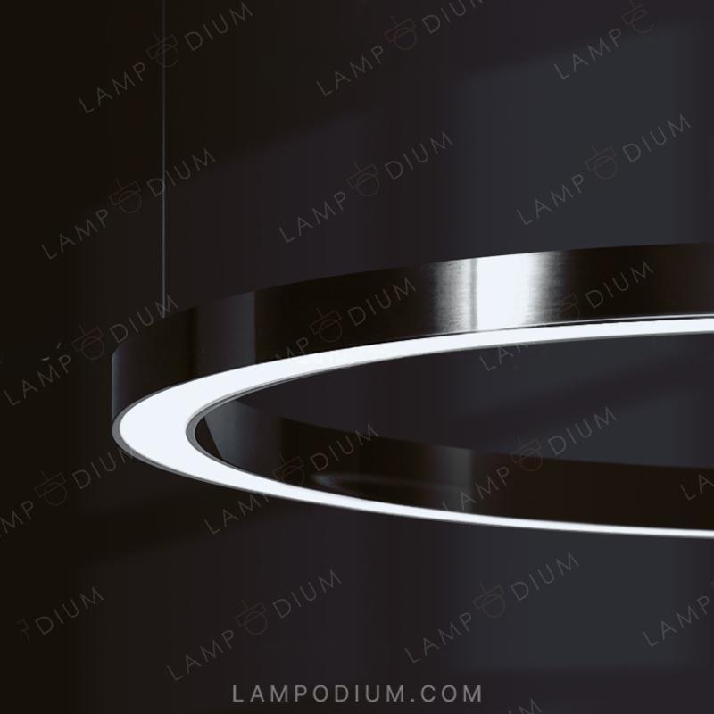 Circular chandeliers and light fixtures CRUISE BLACK