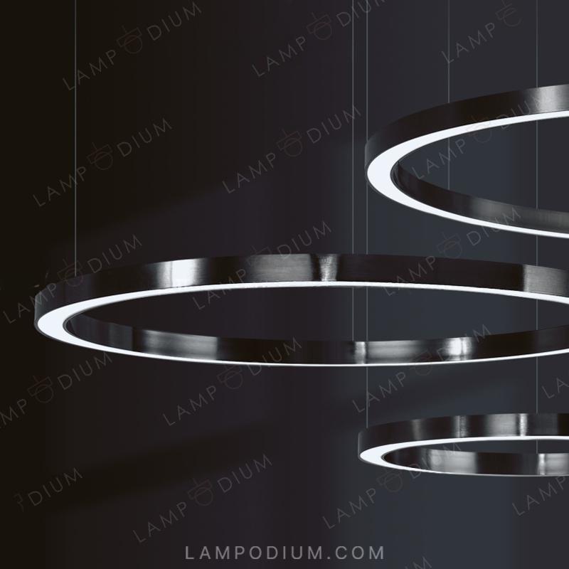 Circular chandeliers and light fixtures CRUISE BLACK