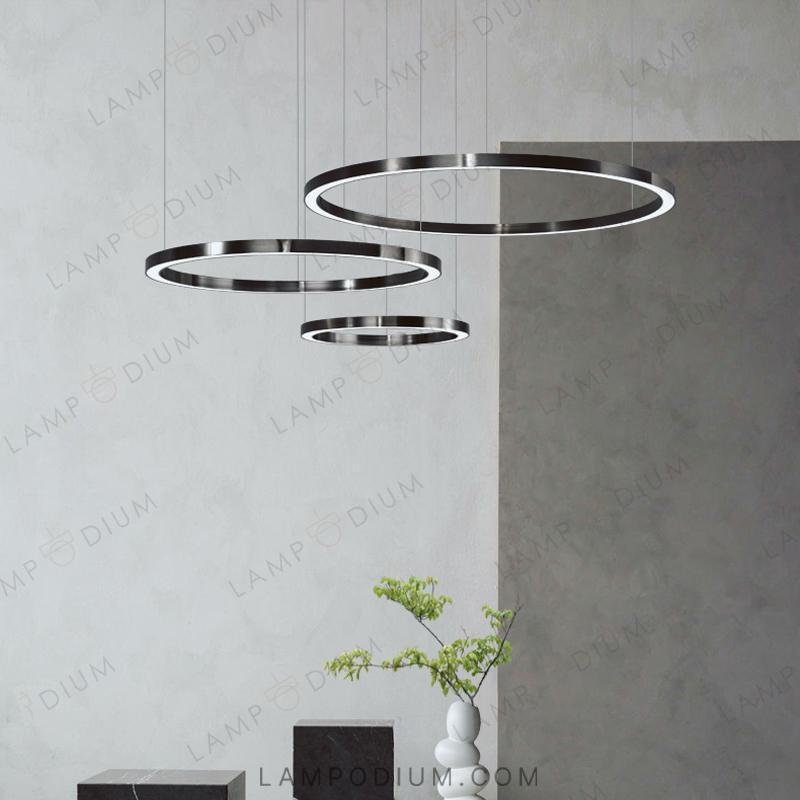 Circular chandeliers and light fixtures CRUISE BLACK