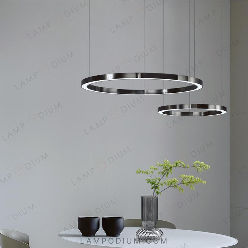 Circular chandeliers and light fixtures CRUISE BLACK