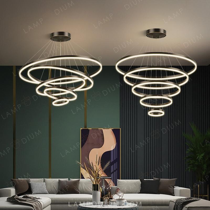 Circular chandeliers and lamps CRUISE MORE LUX