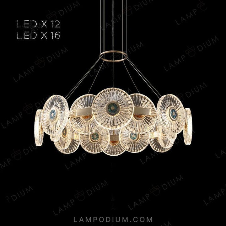 Circular chandeliers and light fixtures DAMIANA