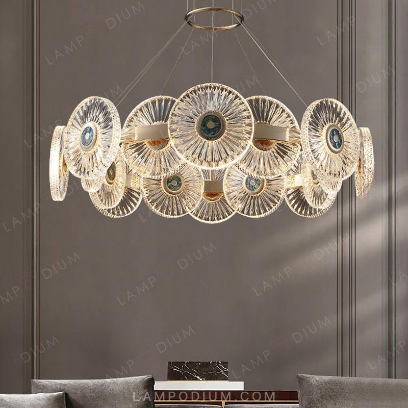 Circular chandeliers and light fixtures DAMIANA