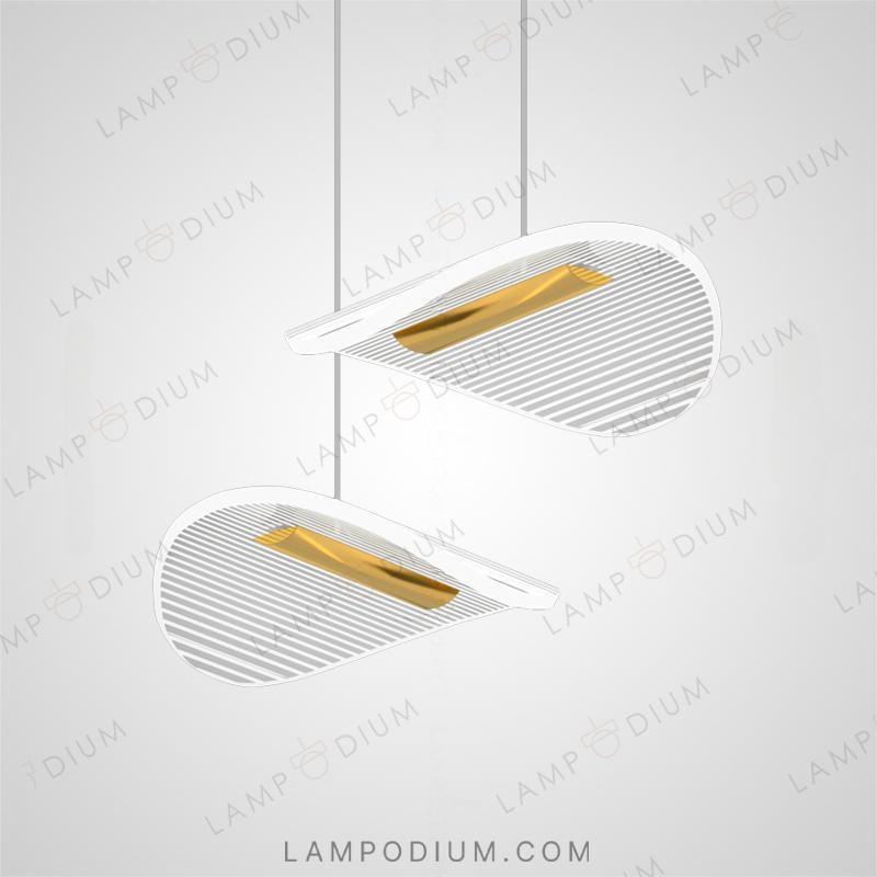 Suspended light fixture DELFINA ONE