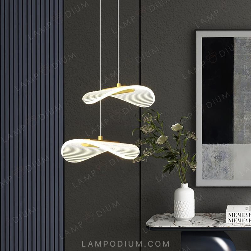 Suspended light fixture DELFINA ONE