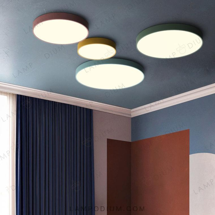 Ceiling light fixture DISC COLOR