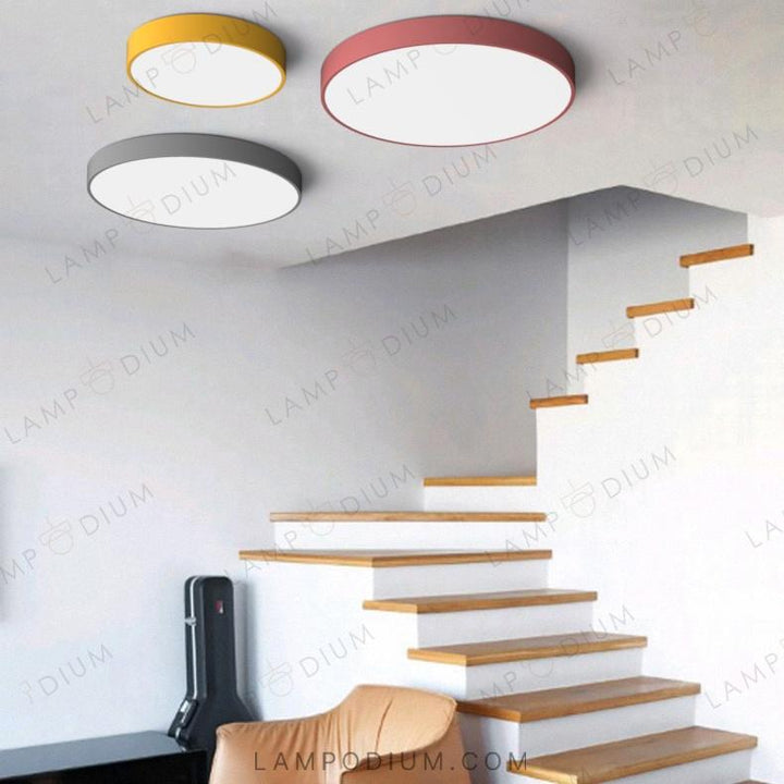 Ceiling light fixture DISC COLOR