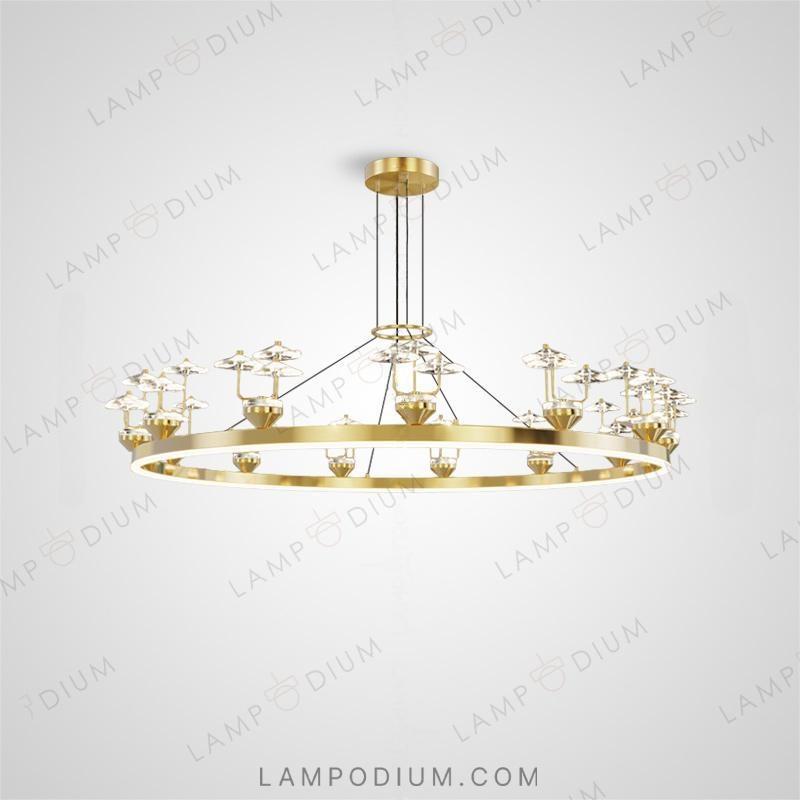 Circular chandeliers and lamps DOVRA