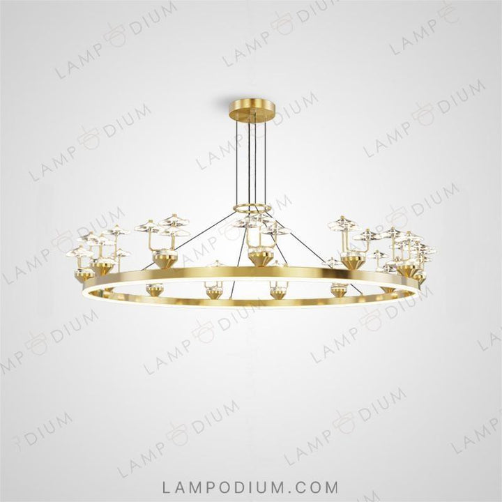 Circular chandeliers and lamps DOVRA