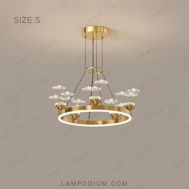 Circular chandeliers and lamps DOVRA