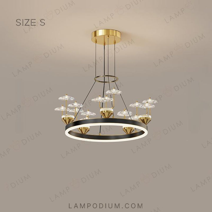 Circular chandeliers and lamps DOVRA