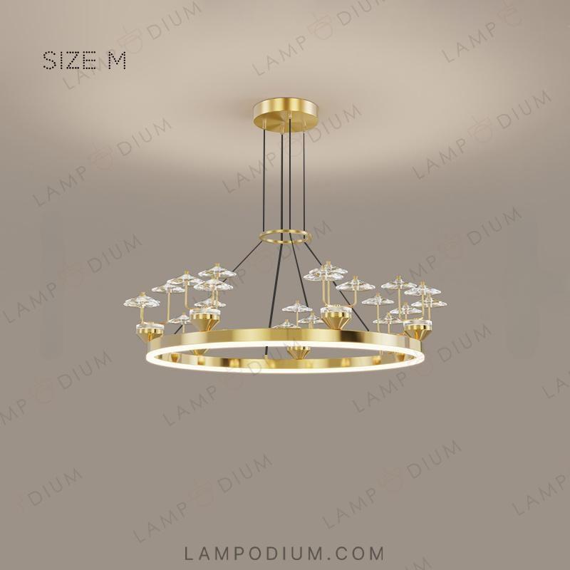 Circular chandeliers and lamps DOVRA