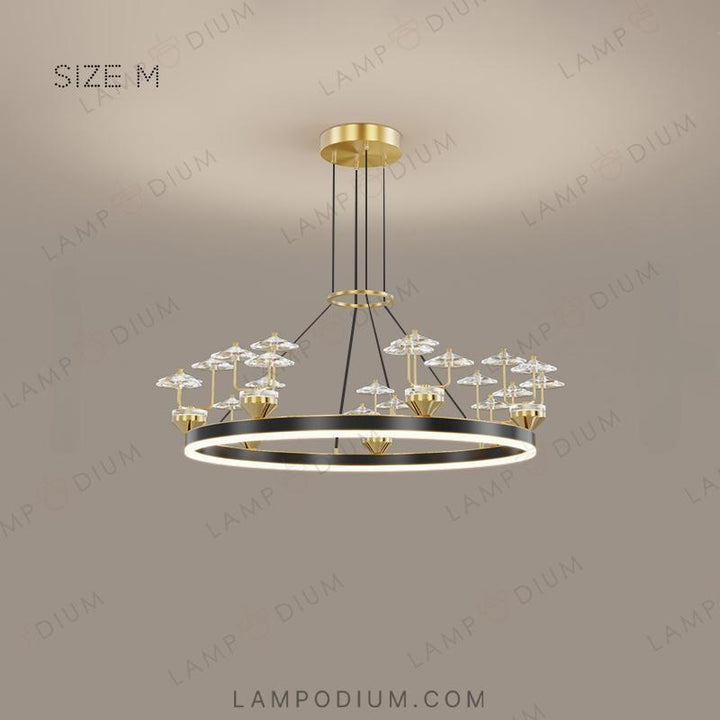 Circular chandeliers and lamps DOVRA