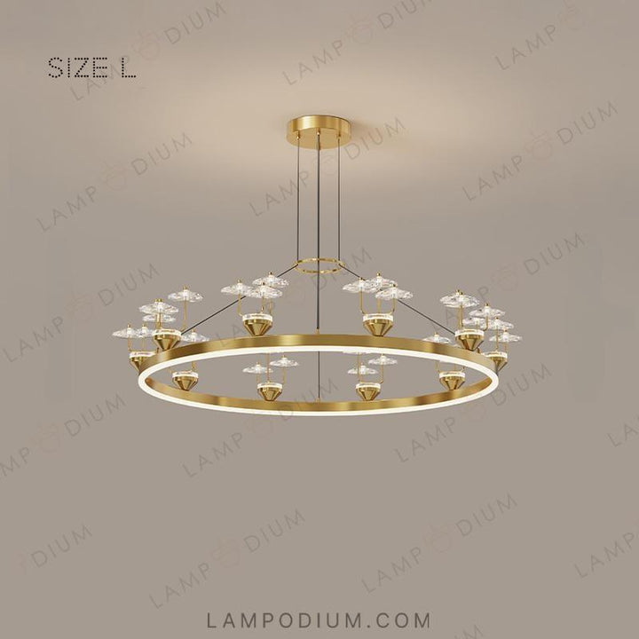 Circular chandeliers and lamps DOVRA