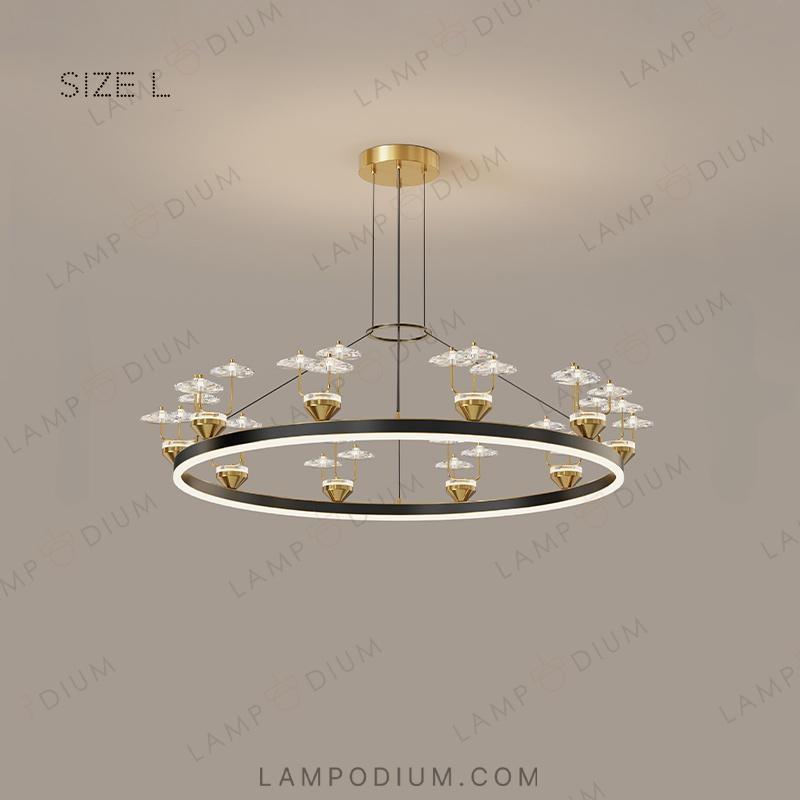 Circular chandeliers and lamps DOVRA