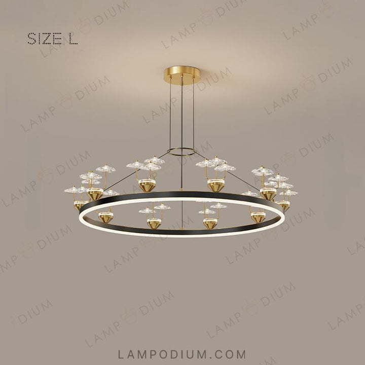 Circular chandeliers and lamps DOVRA