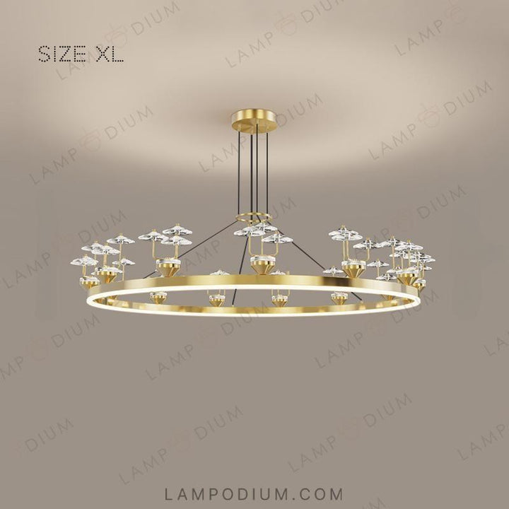 Circular chandeliers and lamps DOVRA