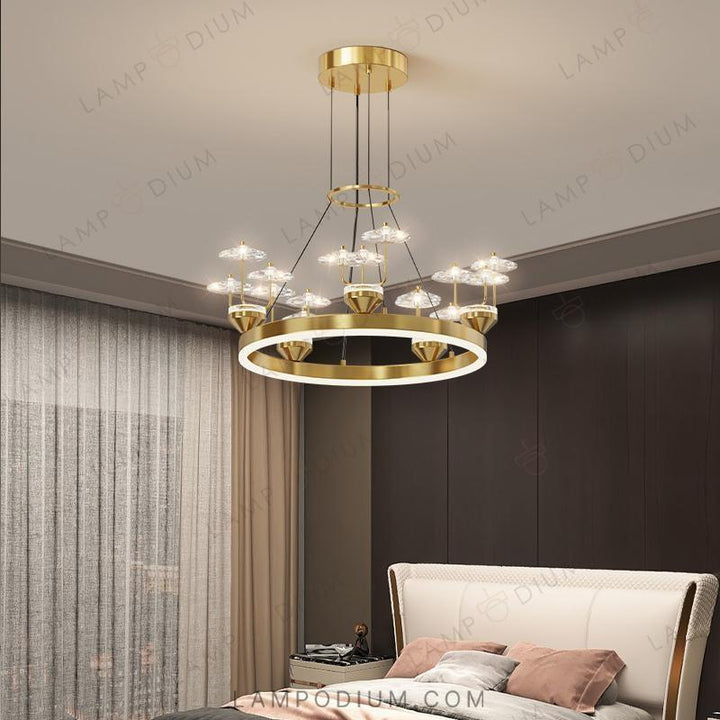 Circular chandeliers and lamps DOVRA