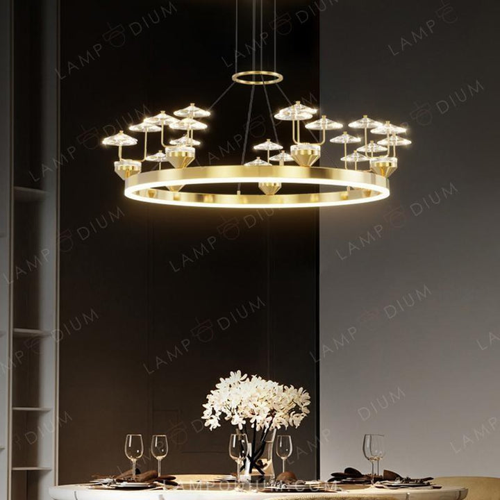 Circular chandeliers and lamps DOVRA