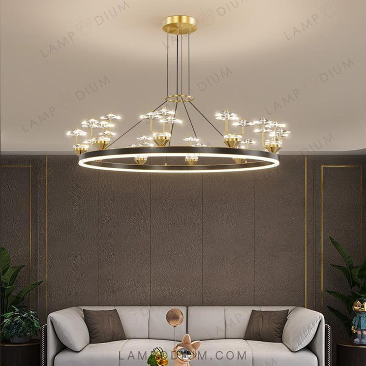 Circular chandeliers and lamps DOVRA