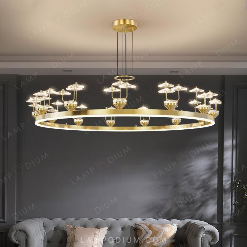 Circular chandeliers and lamps DOVRA