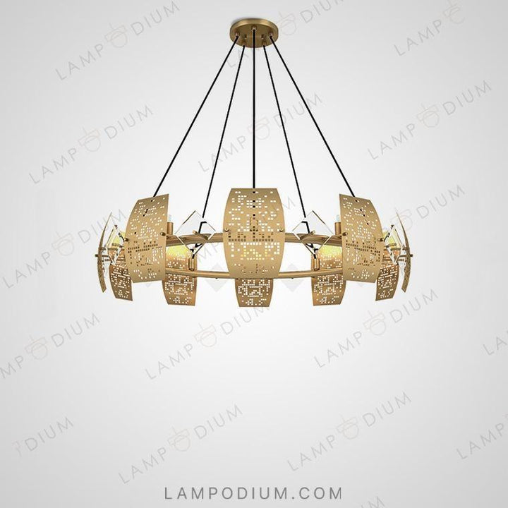 Ring chandeliers and lamps DROPLET