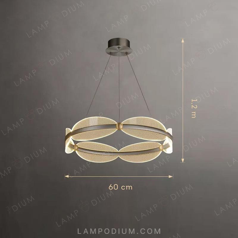 Circular chandeliers and lamps ELIS