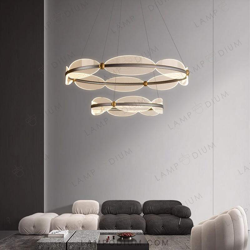 Circular chandeliers and lamps ELIS