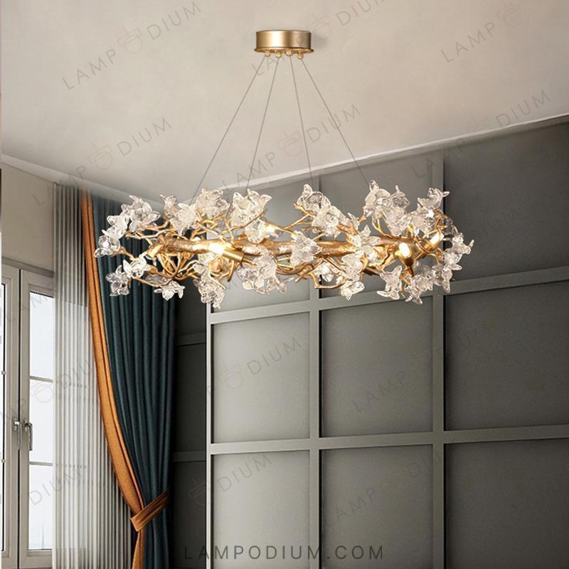 Circular chandeliers and lamps ELISHA